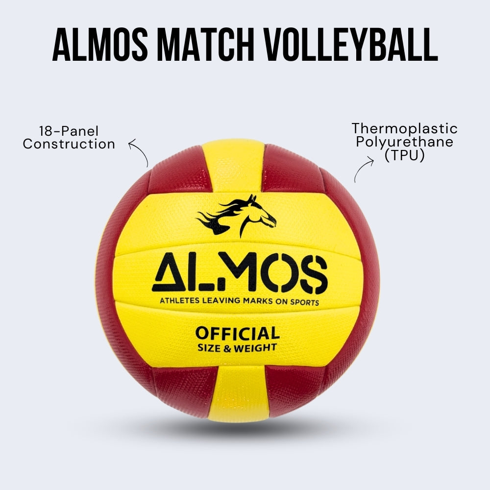 Almos Match Volleyball Yellow & Red