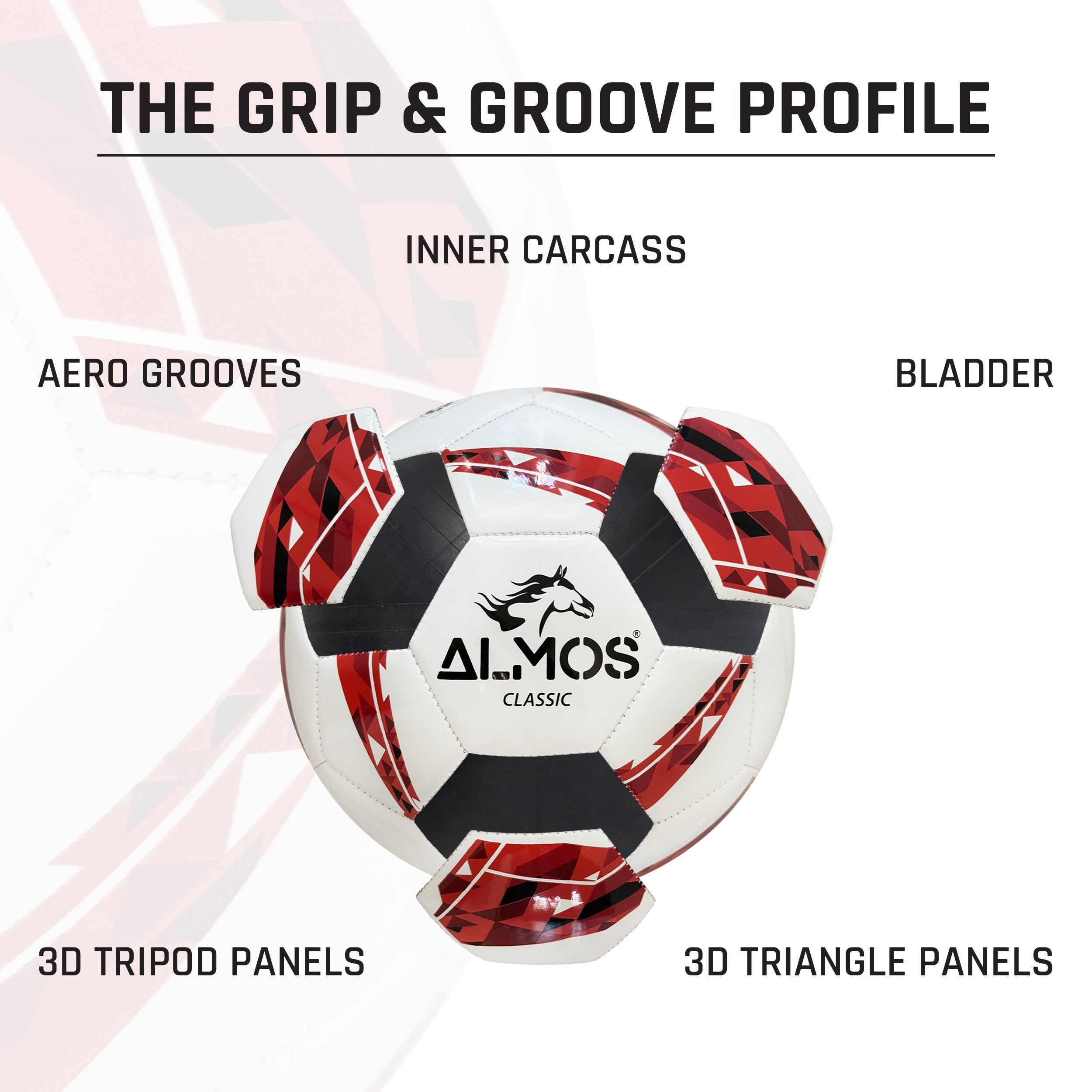Almos Classic 32 Soccer Ball – Durable Match & Training Ball for All Ages