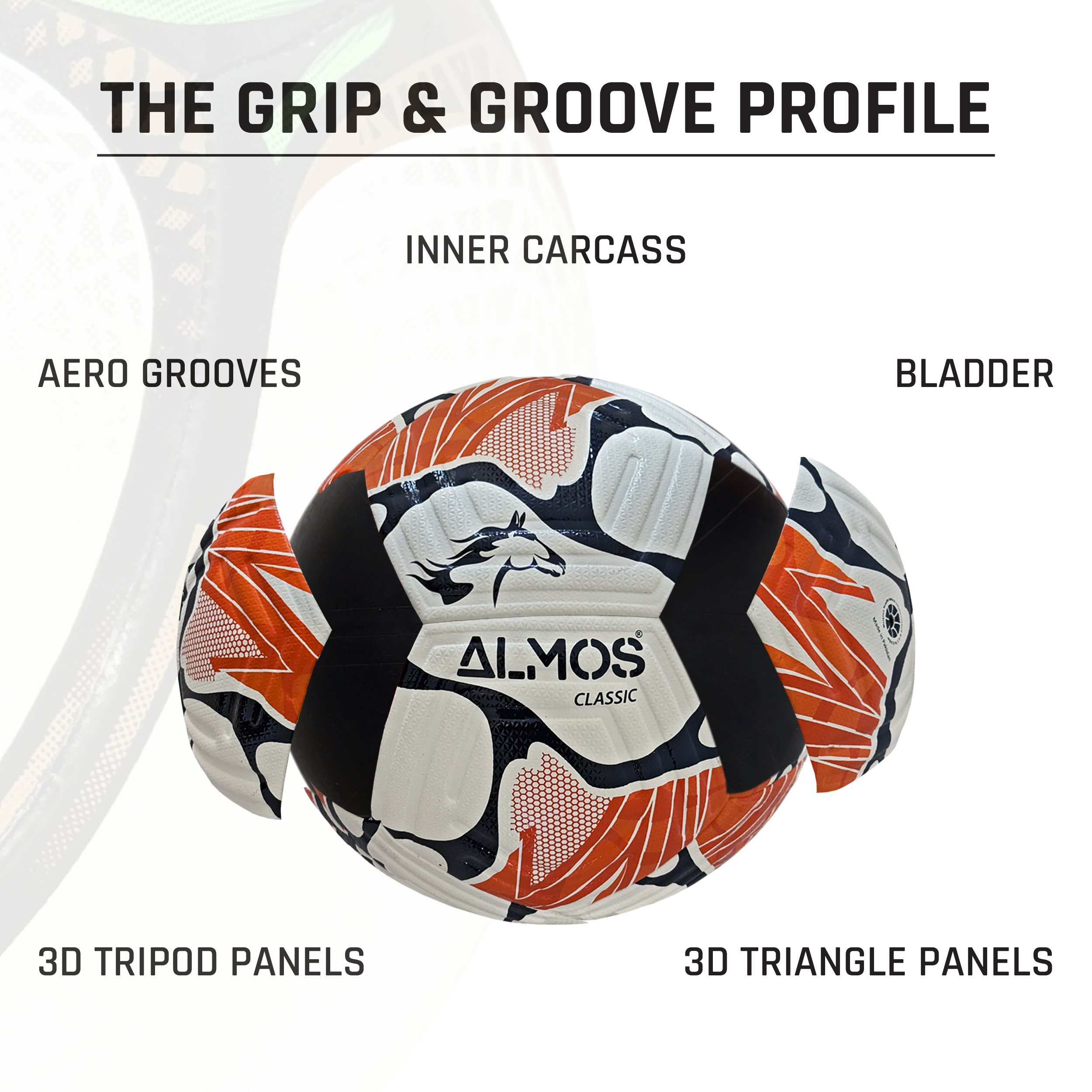 Almos Embossed Classic Training Soccer Ball – Size 5