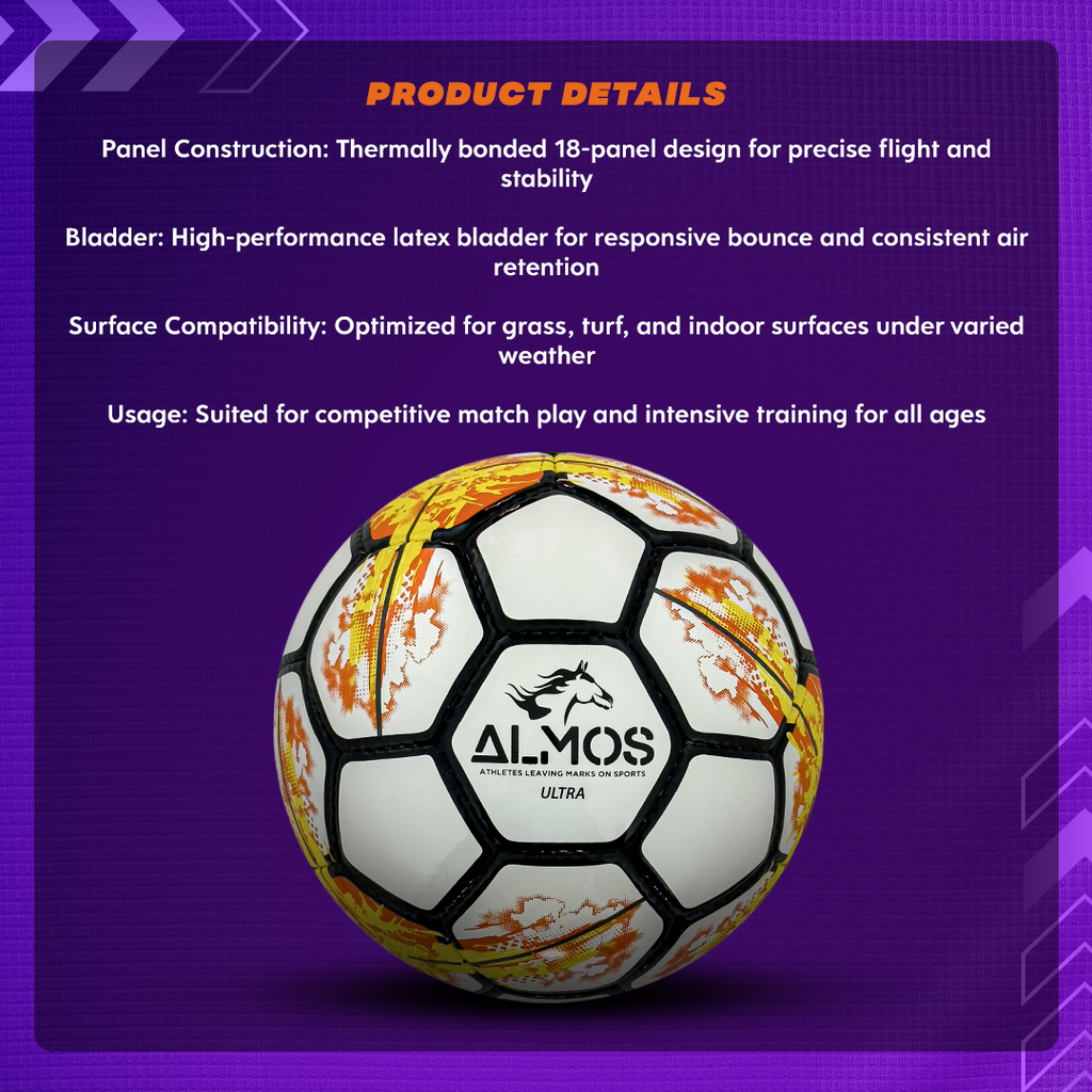 Almos Ultra Match Soccer Ball - 32 Panel - Size 5 