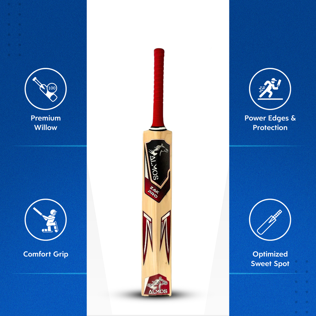 Almos Sports Junior Edition Cricket Bat – Harrow Bat - Ideal for Training, Practice, Backyard Cricket 